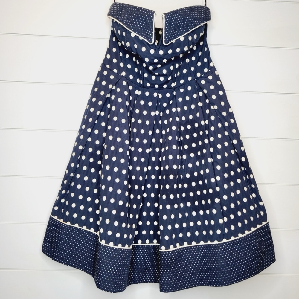 polka dot sailor dress. Vintage Dior style.